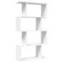 4-level white engineered wood divider bookcase 70x24x129cm by , Bookcases and shelves - Ref: Foro24-858102, Price: 54,18 €, D...