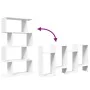 4-level white engineered wood divider bookcase 70x24x129cm by , Bookcases and shelves - Ref: Foro24-858102, Price: 54,18 €, D...