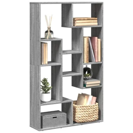 Engineered wood bookshelf in Sonoma gray, 72x20x120 cm. by , Bookcases and shelves - Ref: Foro24-858161, Price: 77,55 €, Disc...