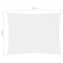 Toldo de vela rectangular tela Oxford blanco 2,5x4,5 m