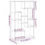 Engineered wood bookshelf in Sonoma gray, 72x20x120 cm. by , Bookcases and shelves - Ref: Foro24-858161, Price: 77,55 €, Disc...