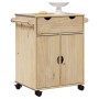 Küchenwagen OTTO aus massivem Kiefernholz 71x45x80 cm von , Küchen- und Speisewagen - Ref: Foro24-4013464, Preis: 147,04 €, R...