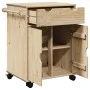 Küchenwagen OTTO aus massivem Kiefernholz 71x45x80 cm von , Küchen- und Speisewagen - Ref: Foro24-4013464, Preis: 134,24 €, R...