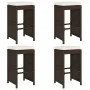 Garden bar stools with cushions 4 pcs brown PE rattan by , Garden chairs - Ref: Foro24-368688, Price: 256,86 €, Discount: %