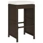 Garden bar stools with cushions 4 pcs brown PE rattan by , Garden chairs - Ref: Foro24-368688, Price: 256,86 €, Discount: %
