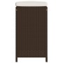 Gartenbarhocker mit 4 Stück braunen PE-Rattan-Kissen von , Gartenstühle - Ref: Foro24-368688, Preis: 228,80 €, Rabatt: %