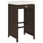 Garden bar stools with cushions 4 pcs brown PE rattan by , Garden chairs - Ref: Foro24-368688, Price: 256,86 €, Discount: %