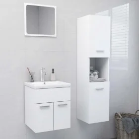 Badezimmermöbel-Set aus weißem Ingenieurholz von , Badezimmermöbel - Ref: Foro24-3070946, Preis: 98,36 €, Rabatt: %