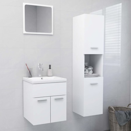 Badezimmermöbel-Set aus weißem Ingenieurholz von , Badezimmermöbel - Ref: Foro24-3070946, Preis: 97,67 €, Rabatt: %