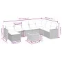 Garden sofa set with beige mixed cushions, 9 pieces, PE rattan. by , Garden sets - Ref: Foro24-3264874, Price: 540,81 €, Disc...