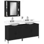 3-teiliges Badezimmermöbelset aus schwarzem Sperrholz von , Badezimmermöbel - Ref: Foro24-3214730, Preis: 168,38 €, Rabatt: %