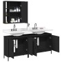 3-piece black plywood bathroom furniture set by , Bathroom furniture - Ref: Foro24-3214730, Price: 171,02 €, Discount: %