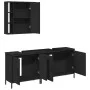 Set de muebles de baño 3 piezas madera contrachapada negro de , Muebles de baño - Ref: Foro24-3214730, Precio: 168,72 €, Desc...