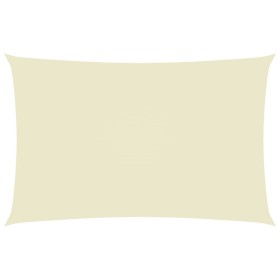 Toldo de vela rectangular tela Oxford color crema 5x8 m