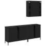 Set de muebles de baño 3 piezas madera contrachapada negro de , Muebles de baño - Ref: Foro24-3214730, Precio: 168,72 €, Desc...