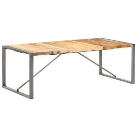 Solid rough mango wood dining table 220x100x75 cm by , Kitchen and dining tables - Ref: Foro24-321566, Price: 359,84 €, Disco...