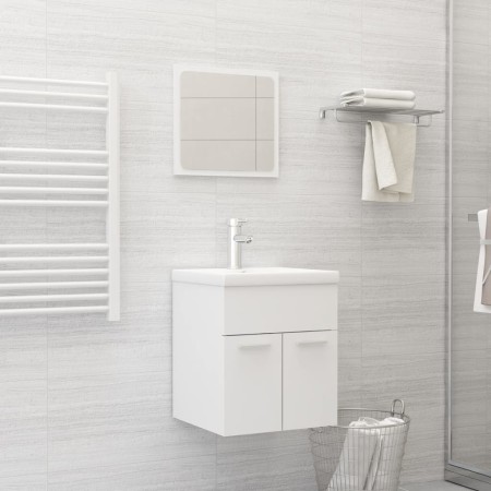 Set von Badezimmermöbeln aus weißem Ingenieurholz von , Badezimmermöbel - Ref: Foro24-3070856, Preis: 122,89 €, Rabatt: %