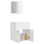 Set of white engineered wood bathroom furniture by , Bathroom furniture - Ref: Foro24-3070856, Price: 125,61 €, Discount: %