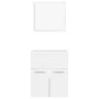 Set of white engineered wood bathroom furniture by , Bathroom furniture - Ref: Foro24-3070856, Price: 125,61 €, Discount: %