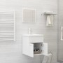 Zweiteiliges Badezimmermöbelset aus weißem Sperrholz. von , Badezimmermöbel - Ref: Foro24-804773, Preis: 45,19 €, Rabatt: %
