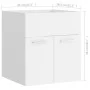 Zweiteiliges Badezimmermöbelset aus weißem Sperrholz. von , Badezimmermöbel - Ref: Foro24-804773, Preis: 47,32 €, Rabatt: %