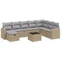 Juego de sofás jardín con cojines beige mezcla 9 pzas ratán PE by , Garden sets - Ref: Foro24-3263595, Price: 544,46 €, Disco...
