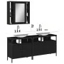 Set de muebles de baño 3 piezas madera contrachapada negro by , Bathroom furniture - Ref: Foro24-3214725, Price: 178,80 €, Di...