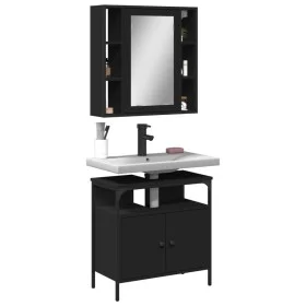 Badezimmermöbel-Set, 2-teilig, Sperrholz, Schwarz von , Badezimmermöbel - Ref: Foro24-3214715, Preis: 116,15 €, Rabatt: %