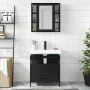 Badezimmermöbel-Set, 2-teilig, Sperrholz, Schwarz von , Badezimmermöbel - Ref: Foro24-3214715, Preis: 116,15 €, Rabatt: %