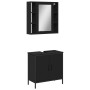 Badezimmermöbel-Set, 2-teilig, Sperrholz, Schwarz von , Badezimmermöbel - Ref: Foro24-3214720, Preis: 121,47 €, Rabatt: %