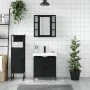 3-teiliges Badezimmermöbelset aus schwarzem Sperrholz von , Badezimmermöbel - Ref: Foro24-3214760, Preis: 169,67 €, Rabatt: %
