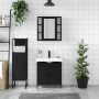 3-teiliges Badezimmermöbelset aus schwarzem Sperrholz von , Badezimmermöbel - Ref: Foro24-3214760, Preis: 172,78 €, Rabatt: %