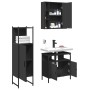 3-teiliges Badezimmermöbelset aus schwarzem Sperrholz von , Badezimmermöbel - Ref: Foro24-3214755, Preis: 170,68 €, Rabatt: %