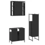 Set de muebles de baño 3 piezas madera contrachapada negro de , Muebles de baño - Ref: Foro24-3214755, Precio: 167,61 €, Desc...