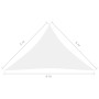 Dreieckige Segelmarkise aus weißem Oxford-Stoff, 5 x 5 x 6 m von vidaXL, Sonnenschirme - Ref: Foro24-135293, Preis: 38,26 €, ...