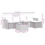 Gartensitzgruppe mit beigen Kissen, 6-teilig, aus PE-Rattan. von , Gartensets - Ref: Foro24-3263475, Preis: 355,06 €, Rabatt: %