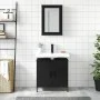 Badezimmermöbel-Set, 2-teilig, Sperrholz, Schwarz von , Badezimmermöbel - Ref: Foro24-3214780, Preis: 100,09 €, Rabatt: %