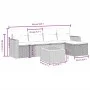 Garden sofa set with beige mixed cushions, 6 pieces, PE rattan. by , Garden sets - Ref: Foro24-3264832, Price: 345,53 €, Disc...