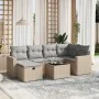 Juego de sofás jardín con cojines beige mezcla 7 pzas ratán PE de , Conjuntos de jardín - Ref: Foro24-3263495, Precio: 429,71...