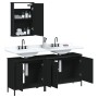 3-teiliges Badezimmermöbelset aus schwarzer Sperrholzholzplatte. von , Badezimmermöbel - Ref: Foro24-3214790, Preis: 153,07 €...