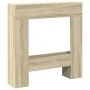 Kaminholzregal aus Eichenholz in Sonoma-Optik, 81x18x82 cm. von , Zubehör für Holzöfen und Kamine - Ref: Foro24-854600, Preis...