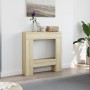 Kaminholzregal aus Eichenholz in Sonoma-Optik, 81x18x82 cm. von , Zubehör für Holzöfen und Kamine - Ref: Foro24-854600, Preis...