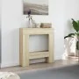 Kaminholzregal aus Eichenholz in Sonoma-Optik, 81x18x82 cm. von , Zubehör für Holzöfen und Kamine - Ref: Foro24-854600, Preis...