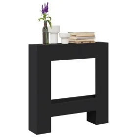 Engineered wood black chimney edge 81x18x82 cm by , Accessories for wood ovens and fireplaces - Ref: Foro24-854599, Price: 55...