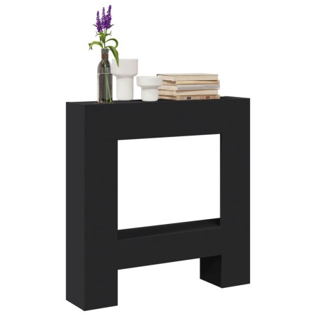 Kaminholzregal aus schwarzem Ingenieurholz, 81x18x82 cm. von , Zubehör für Holzöfen und Kamine - Ref: Foro24-854599, Preis: 5...
