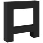 Kaminholzregal aus schwarzem Ingenieurholz, 81x18x82 cm. von , Zubehör für Holzöfen und Kamine - Ref: Foro24-854599, Preis: 5...