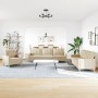 3-piece sofa set in cream-colored fabric by , Sofas - Ref: Foro24-3278289, Price: 630,76 €, Discount: %