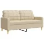 Dreiteiliges Sofaset in Cremefarben aus Stoff. von , Sofas - Ref: Foro24-3278289, Preis: 620,92 €, Rabatt: %