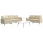 Juego de sofás 2 piezas tela color crema by , Sofas - Ref: Foro24-3278321, Price: 484,01 €, Discount: %