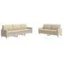 Juego de sofás 2 piezas tela color crema by , Sofas - Ref: Foro24-3278321, Price: 484,01 €, Discount: %